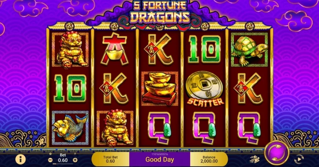 Tela de bônus grátis ativado no jogo Fortune Dragon com giros e prêmios especiais.