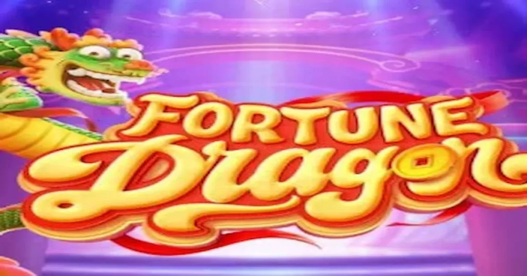 Tela do Fortune Dragon Demo com crédito virtual e gráficos de dragões e bônus