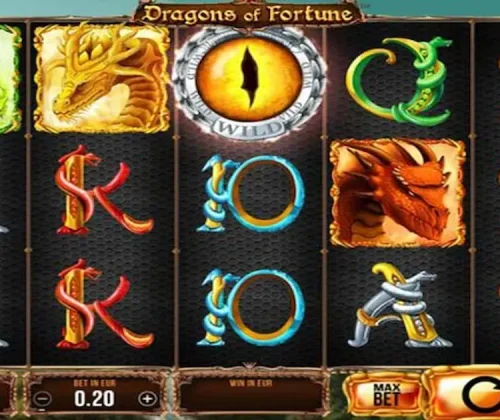 Dragão dourado em caça-níquel Fortune Dragon L6Bet com gráficos vibrantes e bônus de rodadas grátis.