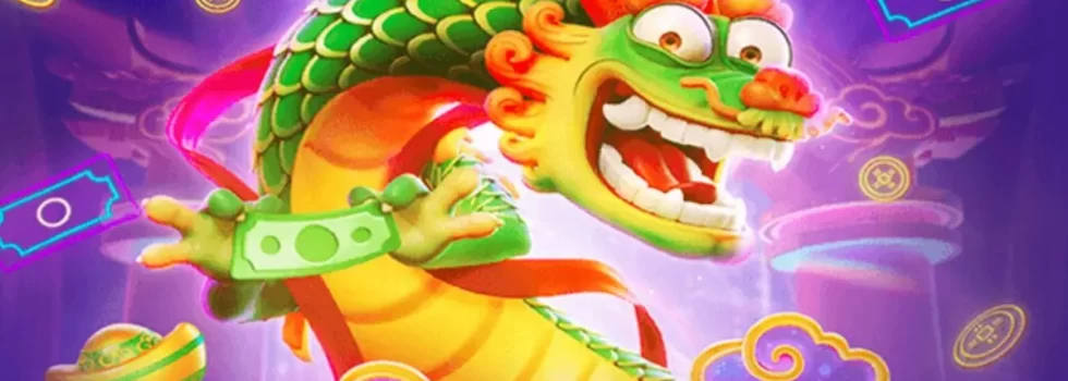 Dragão dourado em caça-níquel Fortune Dragon L6Bet com gráficos vibrantes e bônus de rodadas grátis.